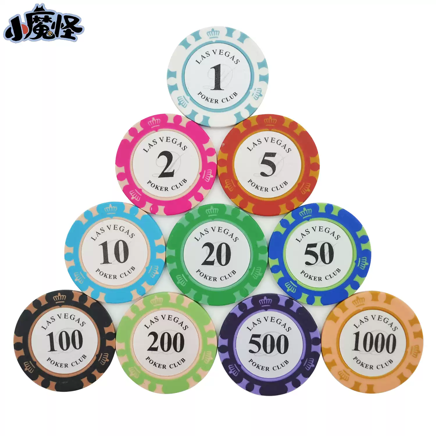 HCD皇冠麻将筹码澳门风格德州扑克百家乐专用拉斯维加斯款筹码