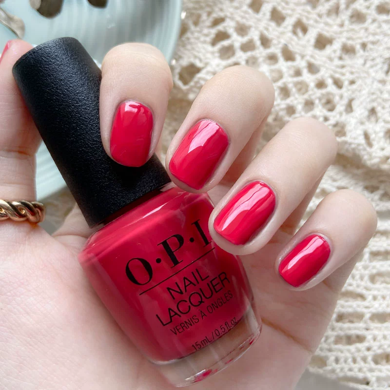Sơn móng tay OPI chính hãng của Mỹ M21 màu đỏ tươi nghịch ngợm không độc hại lâu dài vẽ móng nghệ thuật gói phụ bàn chân thần tiên - Sơn móng tay / Móng tay và móng chân