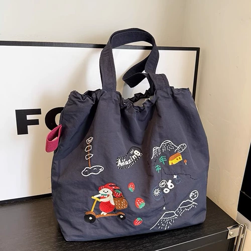 Японский вместительный и большой шоппер для отдыха, универсальная модная сумка на одно плечо