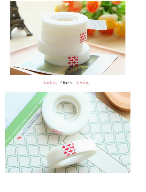 Hàn Quốc Creative Deli Băng vô hình Băng liền mạch Băng ghi âm Vô hình Dán 2 Gói - Băng keo băng keo chống nước 3m