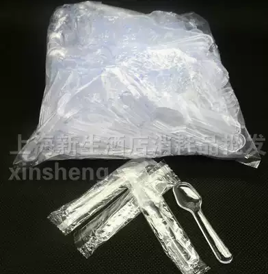Individually packaged disposable small spoon Curry soup Transparent plastic spoon Dessert cake spoon Tasting spoon Ice cream spoon