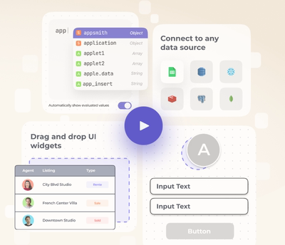 Appsmith с низким содержанием кодируемой веб -страницы PagePlug снимает видео с компонентами разработки Salesforce