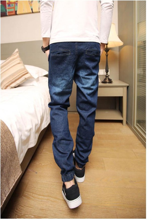 Mùa thu và mùa đông dày cộng với quần jean nhung nam cỡ lớn dầm chân co lại quần legging chân quần Harlan Long triều quần nam quần áo nam hàng hiệu