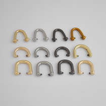 Bag buckle repair Hardware metal ring buckle Extrusion female bag fixed side clip ring u-hook repair accessories