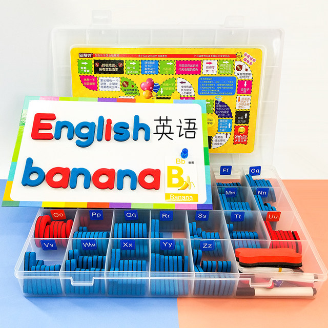 English alphabet magnetic stickers magnetic natural spelling teaching aids magnet refrigerator stickers children's English word card toys