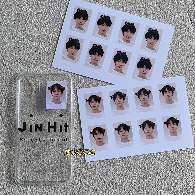 Self-made peripheral marbles Jin Shuozhen JIN Azhen super cute little braid Zhenzhen 1 inch ID photo decoration photo