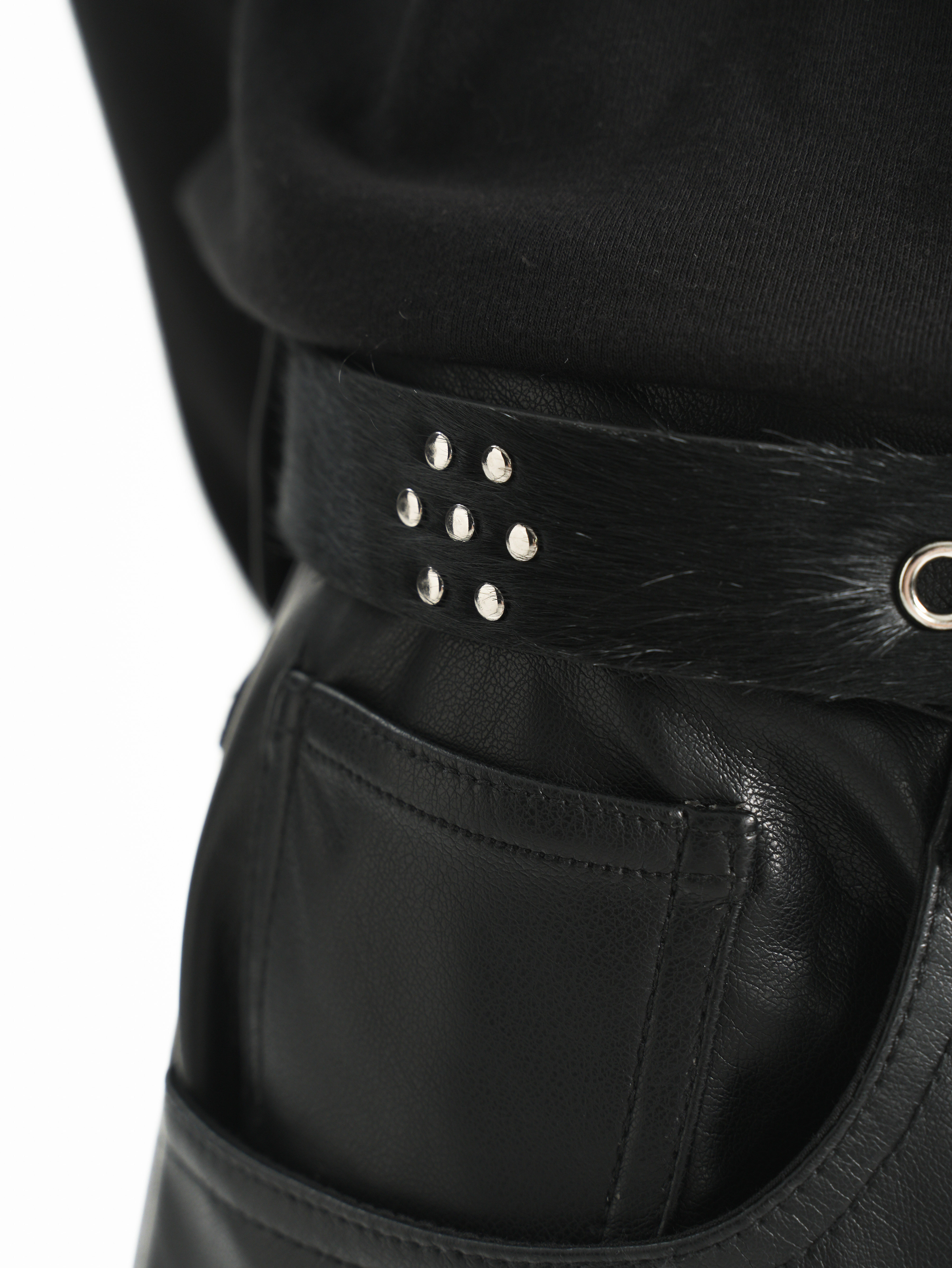 PURESQUARE Studded Leather Belt