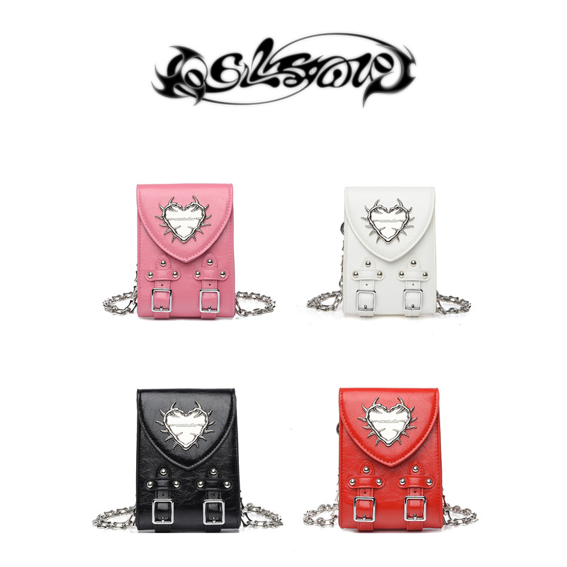 Uustudio Original Design Niche Yabi Sweetheart Rebellious Mini Chain Phone Bag Single Shoulder Crossbody Small Square Bag Uustudio Original Design Niche Yabi Sweetheart Rebellious Mini Chain Phone Bag Single Shoulder Crossbody Small Square Bag
