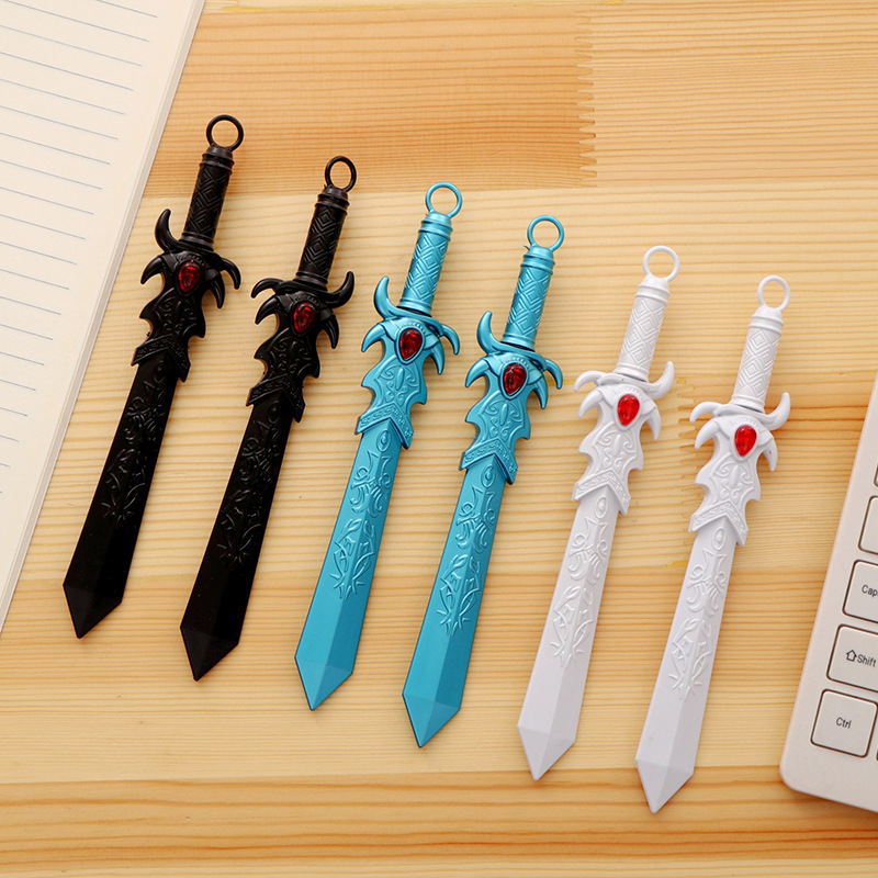 Creative Personality New Cartoon Big Treasure Sword Cool Middle Sex Pen Black Water-based Pen Creative Pen Students Stationery Middle Sex Pen