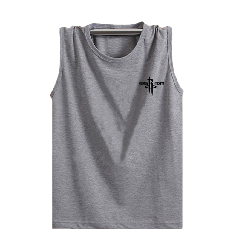 Của nam giới thể thao vest nam không tay t-shirt cotton bóng rổ tập thể dục đáy áo mới cắt tay áo mùa hè thanh niên loose mô hình