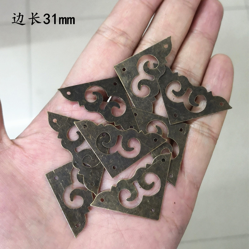 (10 pieces) antique bag corner patch DIY phase book accessories retro appliqued corner wrapping wood case corner code decorative sheet