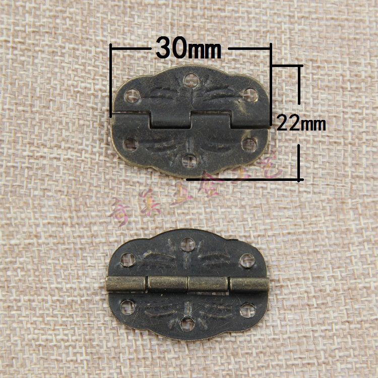 10 Valence 180 Degrees Mini Flower Hinge Packing Box Gift Box inside and outside Hinge Wood Box Flat Hinge Five Gold Accessories