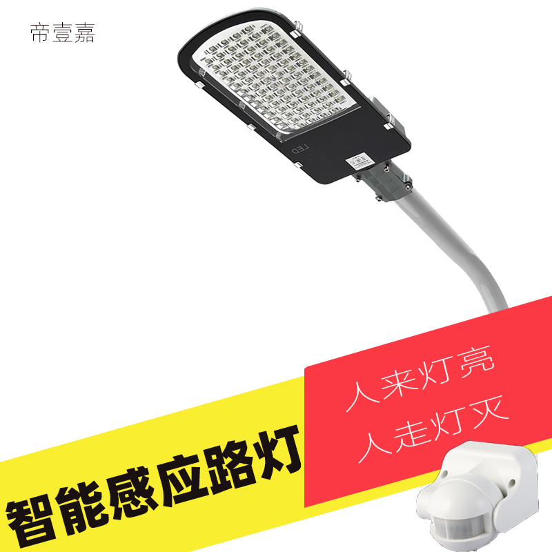 Smart human induction LED street lamp holder outdoor new countryside ultra bright home 220v pick up arm street lights people come to light