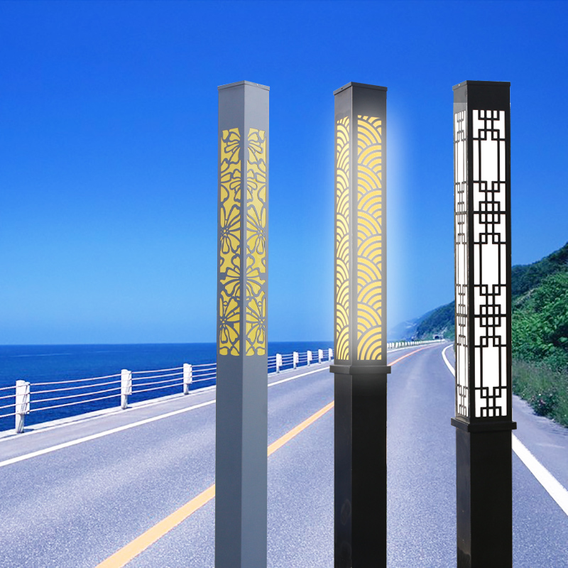 Custom outdoor courtyard light 3 m square light landscape light modern simple column light square lawn light grass underground light FD01