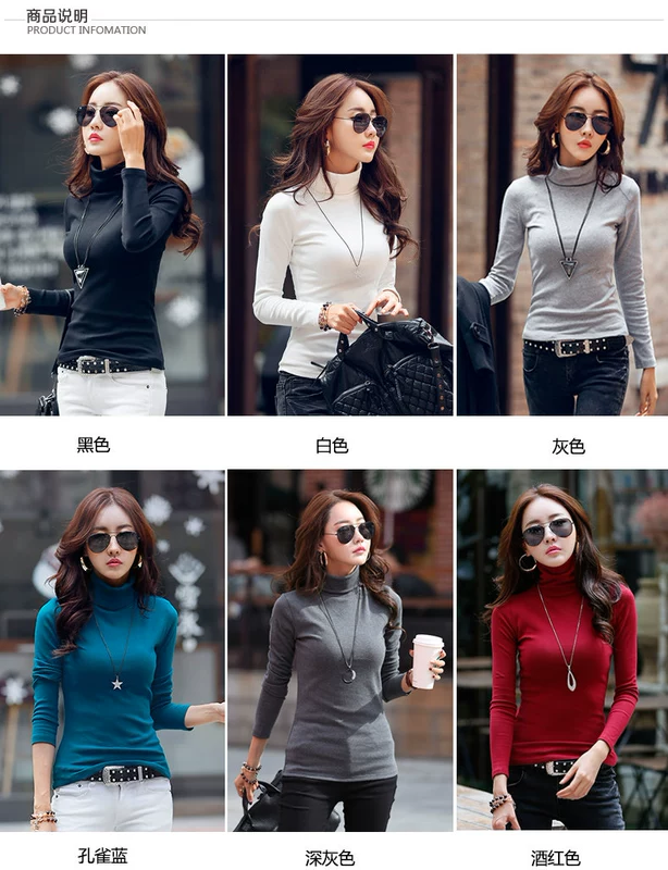 Áo sơ mi cổ cao nữ tay dài mùa thu đông