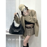 Сумка через плечо, демисезонная вместительная и большая сумка на одно плечо, универсальный черный шоппер для отдыха