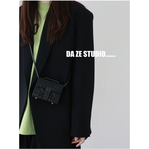 Сумка через плечо, универсальная сумка на одно плечо, черная цепь, маленькая небольшая сумка