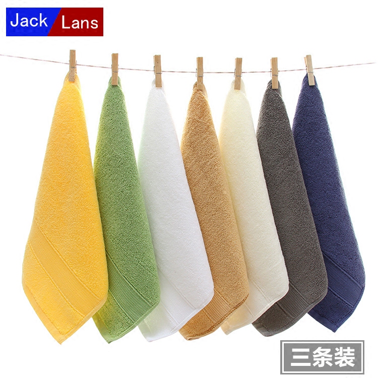 Three-Pack Hotel Pure Cotton Small Square Towels, Thickened 77g, 100% Cotton, Absorbent, Adult Face Wash, Children's Small Towel 35*35cm