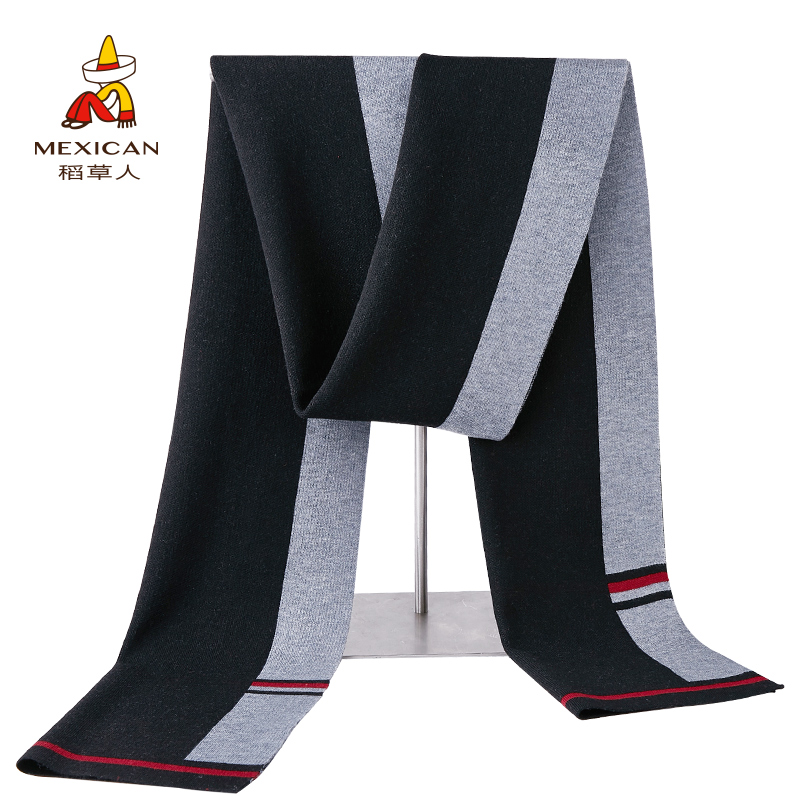 Rice straw man scarf Men's autumn Winter Han edition 100 Lap Giri Tide 2018 New Fashion Warm Upscale Birthday Presents