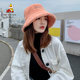 Scarecrow Hat for Women, Autumn and Winter, Japanese Style, Lamb Wool Fisherman Hat, Warm and Versatile, Korean Style, Trendy, Makes Face Look Smaller, Internet Celebrity Bucket Hat