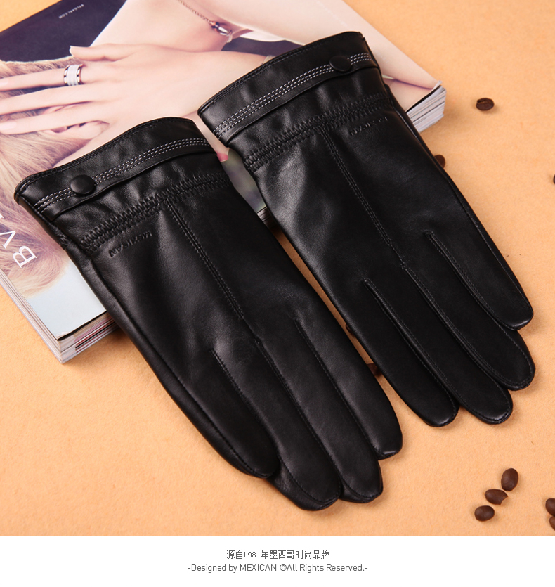 Gants pour homme MEXICAN    en peau de mouton - Ref 2781386 Image 12