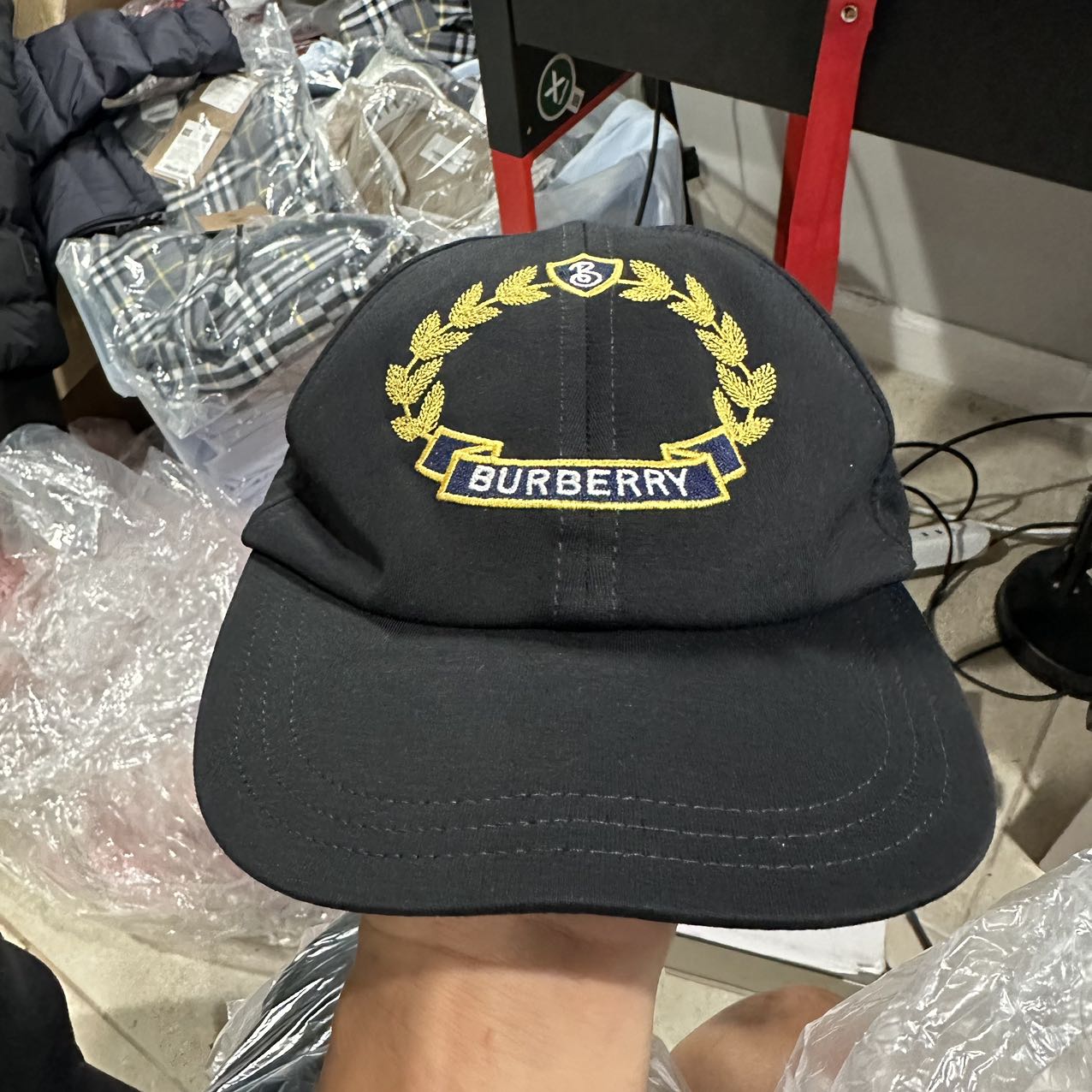 Burberry 黑色麦穗图案鸭舌帽8069377 代购7.13MC-Taobao Vietnam