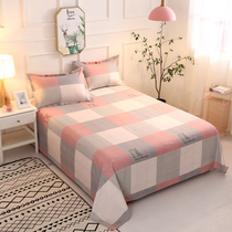 Tatami bed sheet pure cotton old coarse cloth large kang single custom single piece thickened cotton linen canvas All season universal three sets