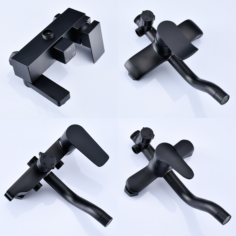 Black Shower Faucet Main Body Switch Mixing Valve Faucet Bath Switch Valve Bathroom Shower Accessories