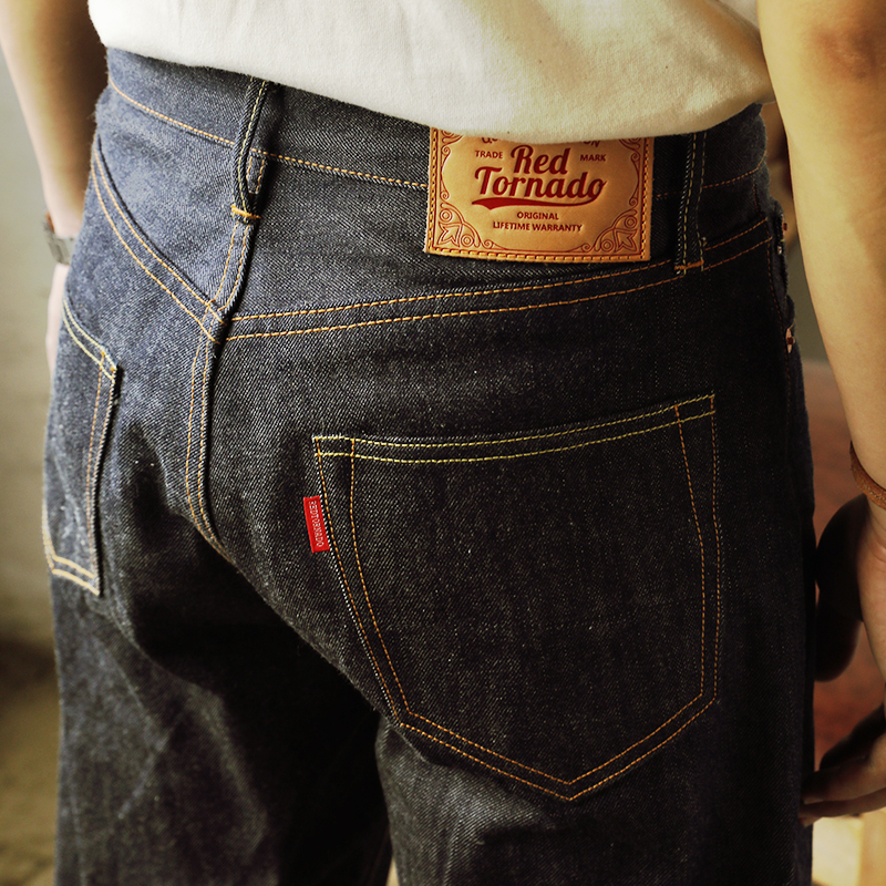 Red Wind 55501 Loose Straight-Leg Jeans Spring Style Raw Denim Selvedge Original Color Amekaji Long Pants