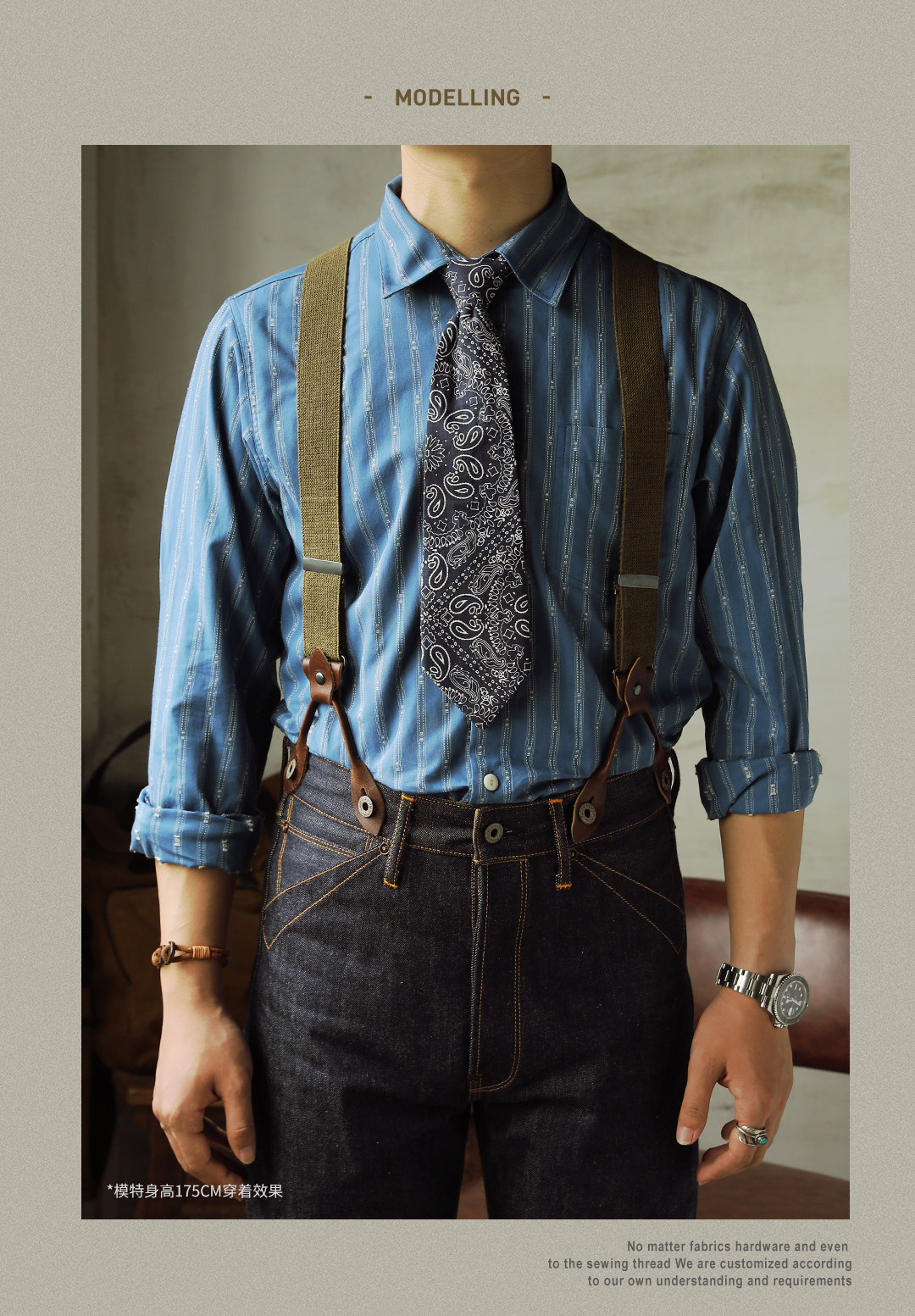 Red Tornado Vintage Super Quality Adjustable Cowhide Spaghetti Flexible Shoulder Strap Suspenders One Belt Two Usage Option