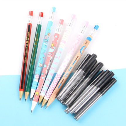 天卓 2B自动铅笔2.0mm粗芯笔芯按动式小学生