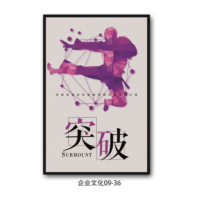 Company office culture Acrylic wall stickers Corporate culture Inspirational decorative mural window stickers