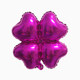 Event opening four-wheel heart-shaped aluminum film balloon four-leaf clover aluminum foil balloon column arch festival decoration balloon