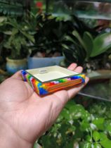 Famous artist Sha Jun makes his own handmade mosaic splicing glass yellow fly box bamboo fly insect chirping insect box