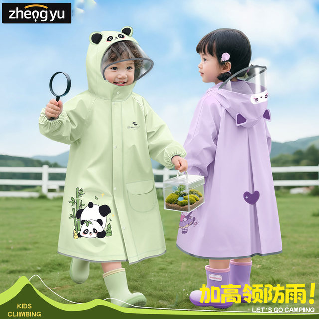 Children's Raincoat for Boys and Girls 2026 New Model for Kindergarten and Primary School Students, Full-Body Rain Poncho for School Use, Storm-Proof