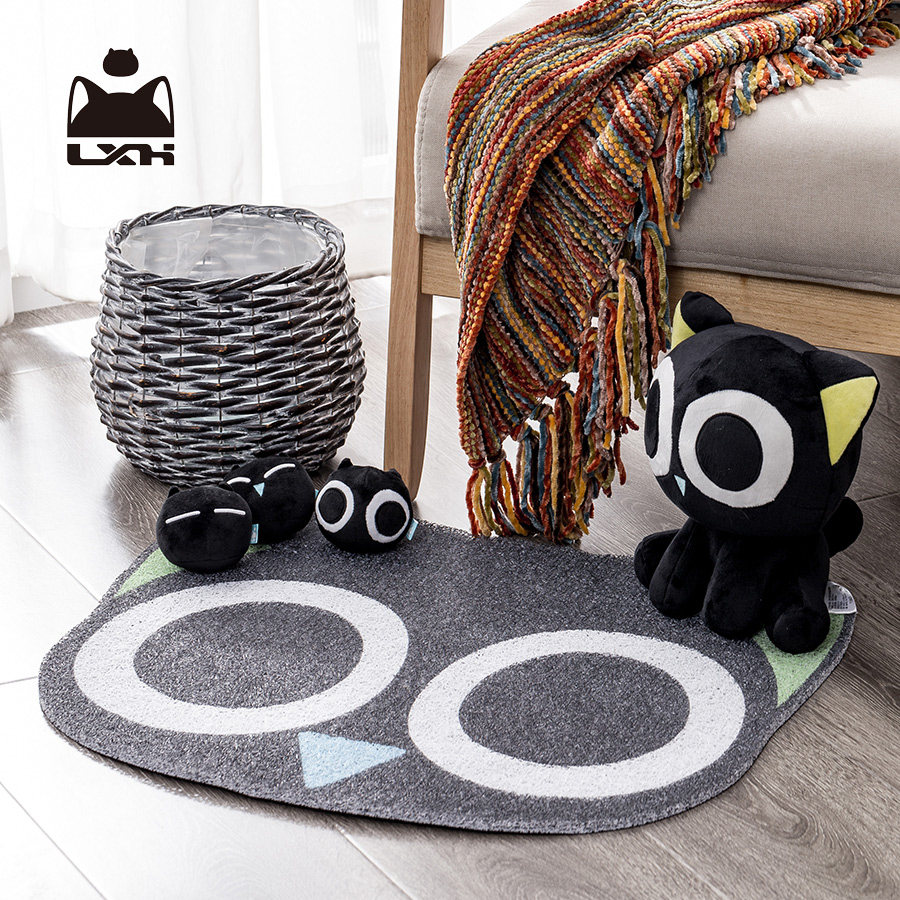 Luo Xiaohacked Head Silk Circle ground mat Bathrooms Anti Slip Blanket Entrance cartoon into the doormat