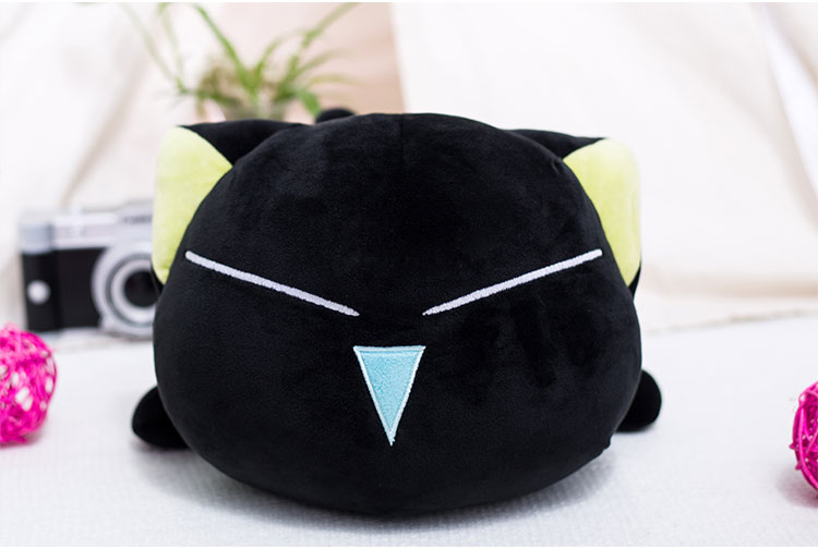 Luo Xiaohe siêu đàn hồi sang trọng búp bê 趴 姿 35cm tròn mắt nửa mắt Luo phim hoạt hình chiến tranh nhỏ màu đen xung quanh các hình sticker dễ thương