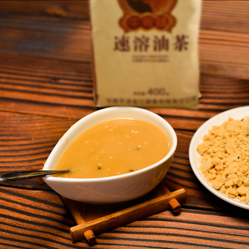 Gansu Tefic cattle bone marrow oil tea salty five-jen oil tea noodles Eight precious old oil fried noodles Fried Noodles Rind 400g * 3 bags