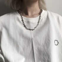 NormCore Moment dark Black Advanced Sensory Wind Ins National Tide Hip Hop THORNS CHAIN NECKLACE NOT TO BE EXCHANGED