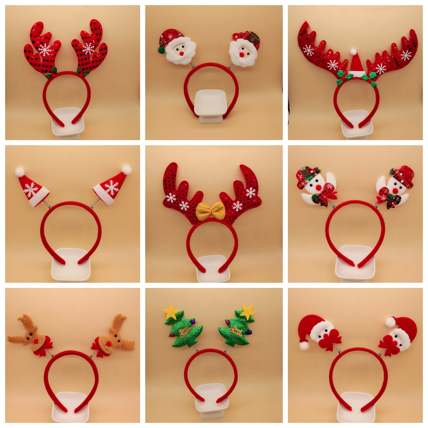 50 christmas cute little gift decorations children's holiday dress with gift Christmas hairpin hairpin headband headwear-Taobao