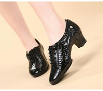 Red Teresa Black Latin Dance Shoes New Female Adults Precisely Adds Genuine Leather Stonex Teachers Shoes Square Dance Shoes