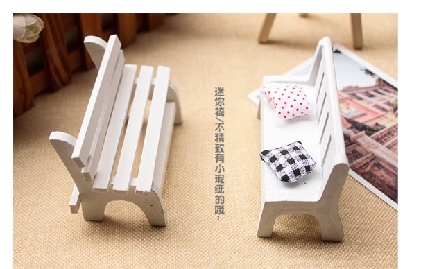 Công viên nhỏ màu trắng Ghế nhỏ Hình ảnh Đạo cụ Chụp Đạo cụ Chụp Trang sức Chụp Vải Vải Đạo cụ Trang trí - Trang trí nội thất phụ kiện trang trí kệ tivi