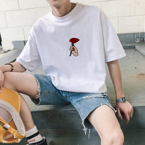 Short sleeve T-shirt Male 2022 Summer Korean version Trend sports Leisure half-sleeve Chater handsome Gas 100 paired with mens clothing
