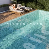 Бассейн, зеленая мозаика, популярно в интернете, с печатью вашего логотипа, делается под заказ