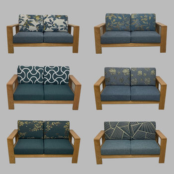 Solid wood sofa cover backrest bay window cushion with zipper