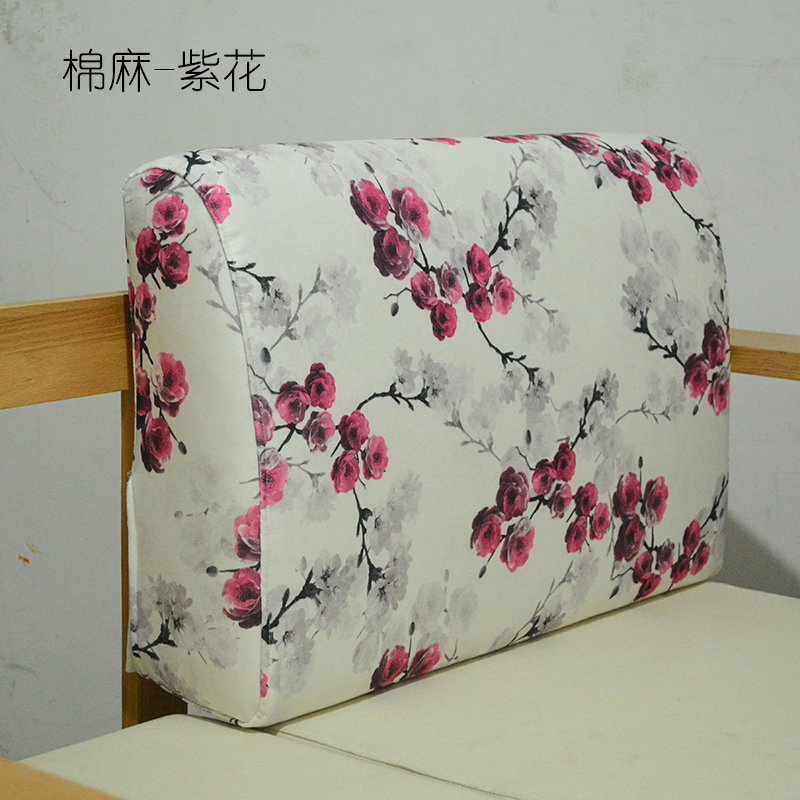 High-density sponge curved back cushion modern solid wood sofa hard back bed head comfortable pillow hard cushion custom-made