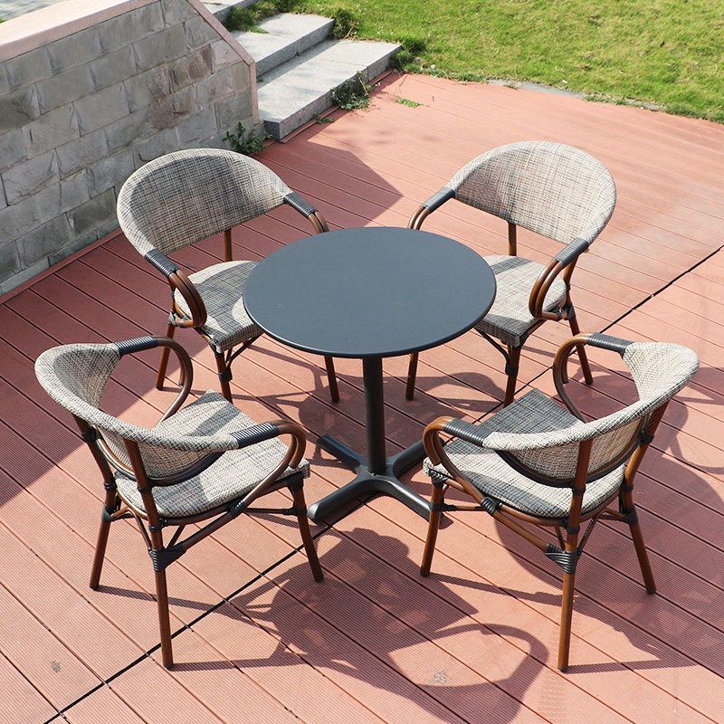 Outdoor table and chairs Courtyard Rattan Chair Outdoor Chair Coffee Casual Home Innate Open-air Garden Balcony Greenhouse Table and chairs
