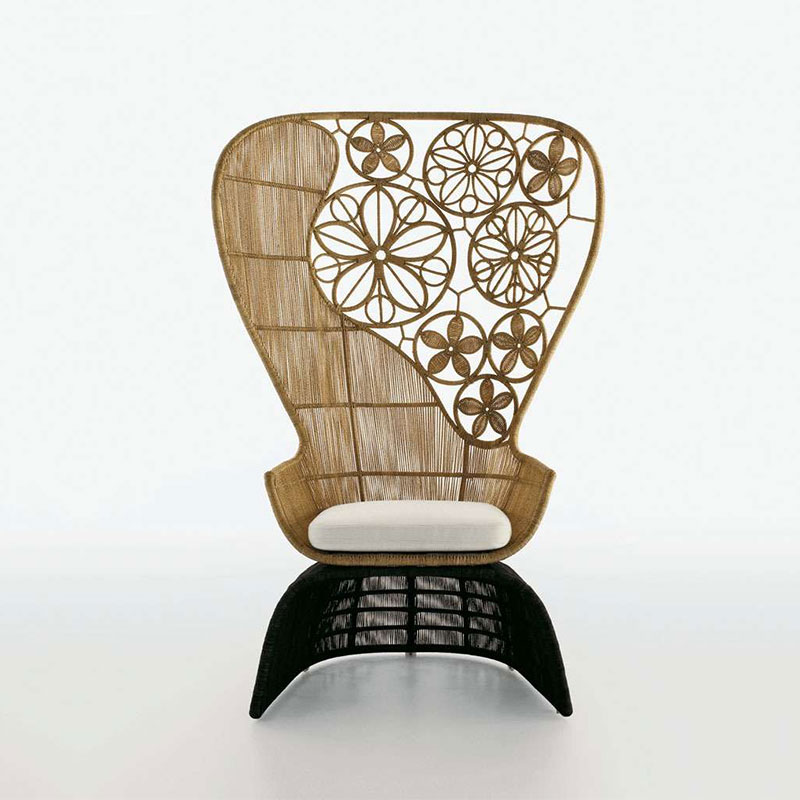 Outdoor Sofa Patio Villa Imitation Vine Balcony Vines Outdoor Leisure Garden Landscaped Rattan Sofa Hotel Furniture