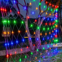 Net lights led small lights flashing lights full of stars fishing nets hanging lights Net red bulb decorative string lights outdoor colorful discoloration