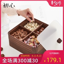 Nordic ins fruit plate creative modern living room coffee table Light luxury style candy snack snack plate with cover Household simple